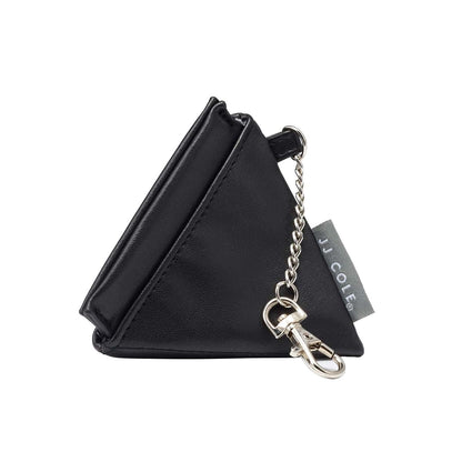 JJ Cole Vegan Leather Pyramid Pacifier Pouch, Black (photo 2)