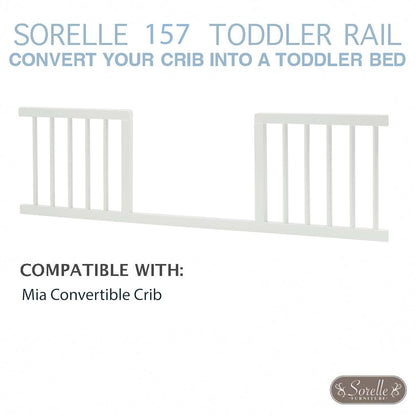 Sorelle 157 Mia Toddler Rail for Convertible Crib, White