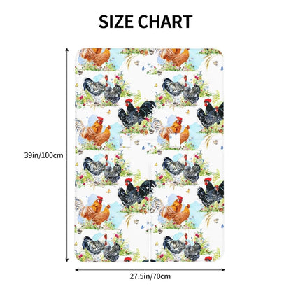 UVWXYZABC Rooster Chicken Watercolor Flowers Baby Car Seat Canopy Cover, Nursing Cover for Newborn, Western Baby Stuff (photo 4)
