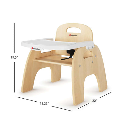 Foundations Easy Serve Wood Feeding Chair for Toddlers