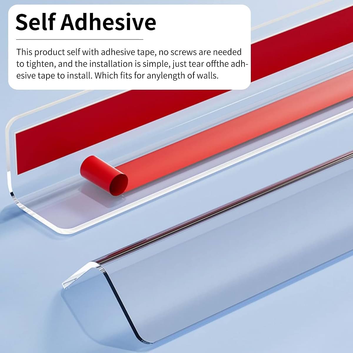 SaiFfe Corner Shield, Clear Edge Protector Strip Corner Guards, Easy to Install, Protects Wall/Table/Ceramic Tile (photo 2)