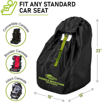 Kiddi Go Car Seat Travel Bag For Airplane Black And Green (photo 4)