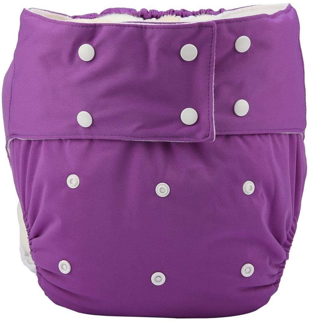 Adult Cloth Diaper Cover Reusable Washable Adjustable for Incontinence Purple