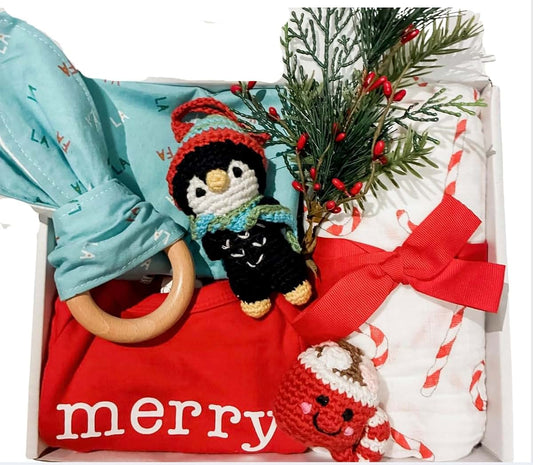 Tumbleweed Babies Deluxe 6-Piece Penguin & Hot Cocoa Christmas Gift Set