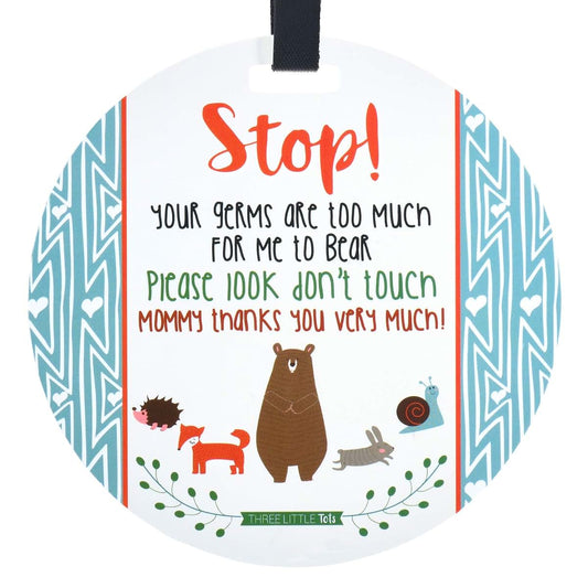 Three Little Tots Woodlands Baby Car Seat Sign And Stroller Tag
