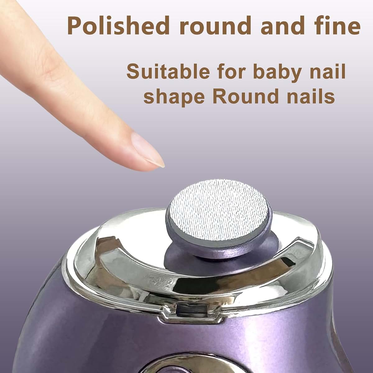 Jjkygmw Electric Nail Trimmer with LED Light Purple