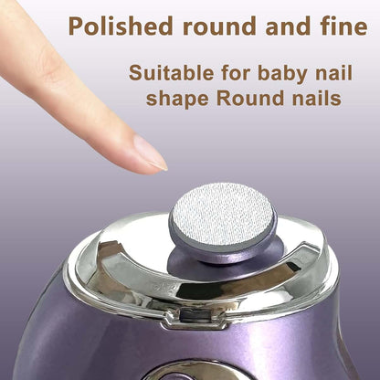 Jjkygmw Electric Nail Trimmer with LED Light Purple