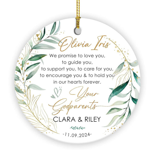 LovelyGifts99 Personalized Godparent Ornament