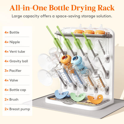 Lifewit Baby Bottle Drying Rack with 15 Hooks