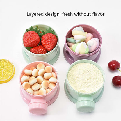 Manwetye 2 PCS 4-Layer Baby Milk Powder Dispenser And Snack Container (photo 4)