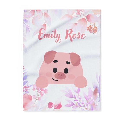 Infinite Pack Personalized Animal Blanket with Name for Baby Boys, Soft Fleece