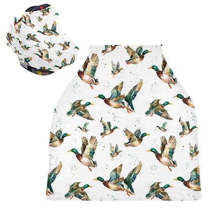 Lancerry Watercolor Mallard Ducks Car Seat Cover