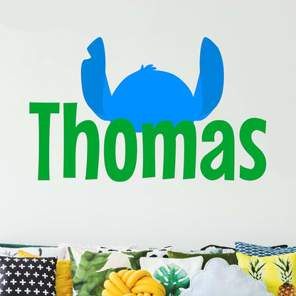 CRYPTONITE Personalized Alien Name Wall Decal | Sci-Fi Wall Decor with Custom Name for Boy and Girls | Custom Vinyl