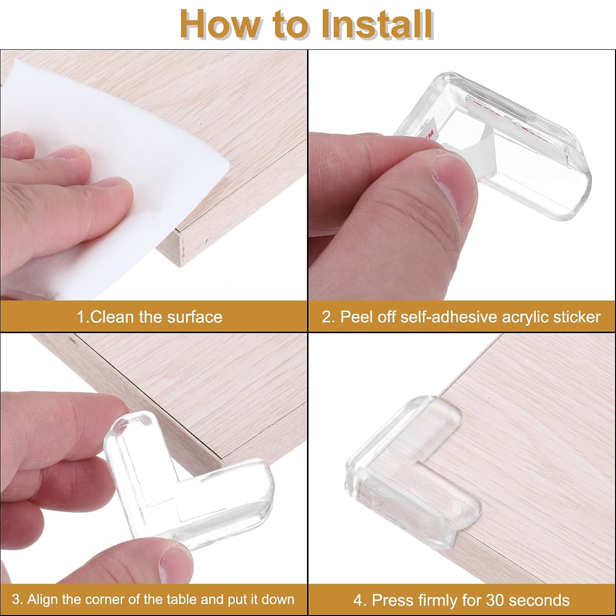 Corner Protectors for Furniture Edges and Sharp Corners (Grey)