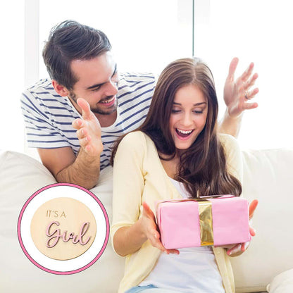 BabyOneStop It's a Girl Sign Wooden Plaque for Baby Room Decoration
