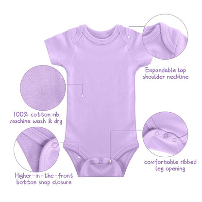 Unisex Knit Cotton Baby Bib and Bodysuit Set