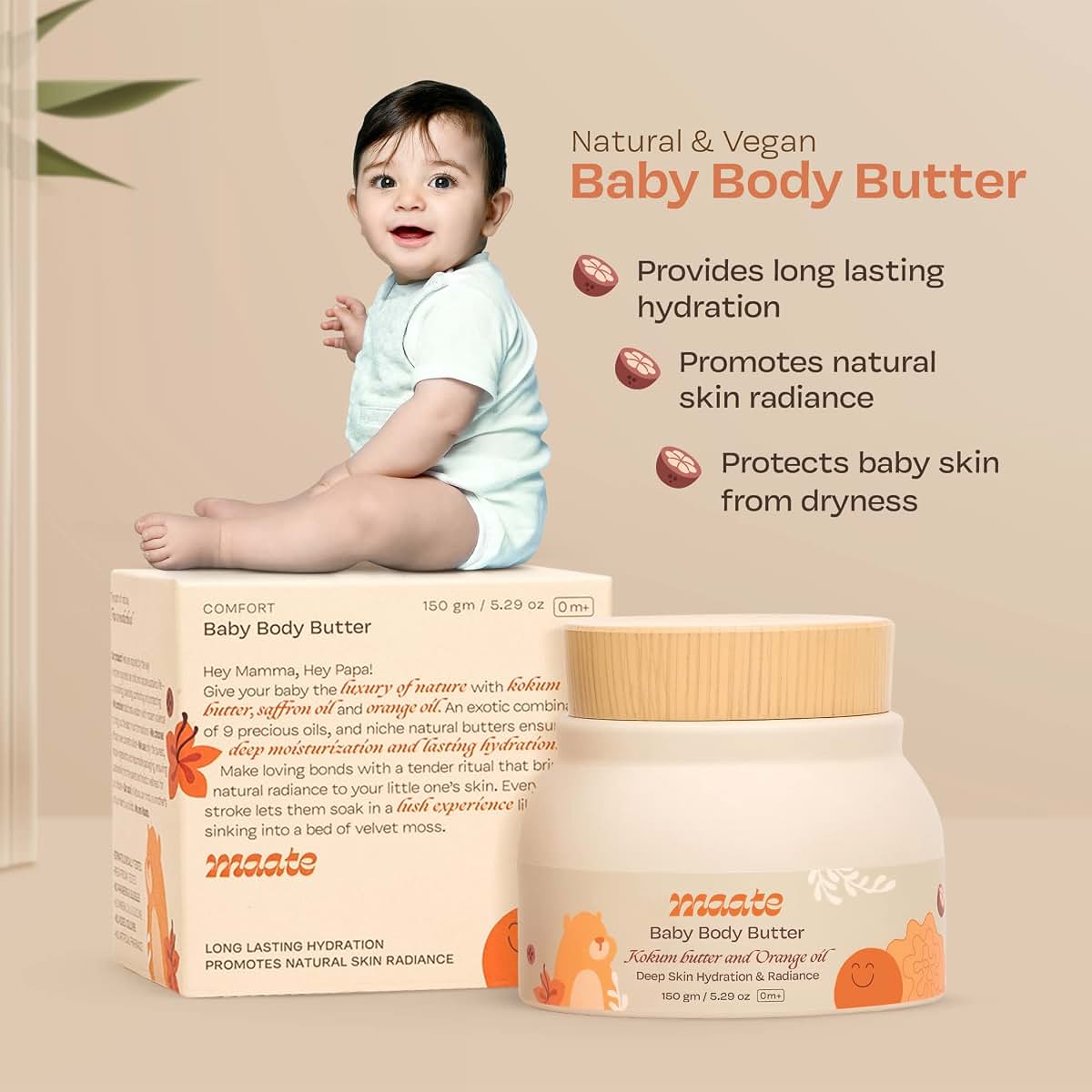 Maate Baby Body Butter for Face, Skin & Body Moisturizer