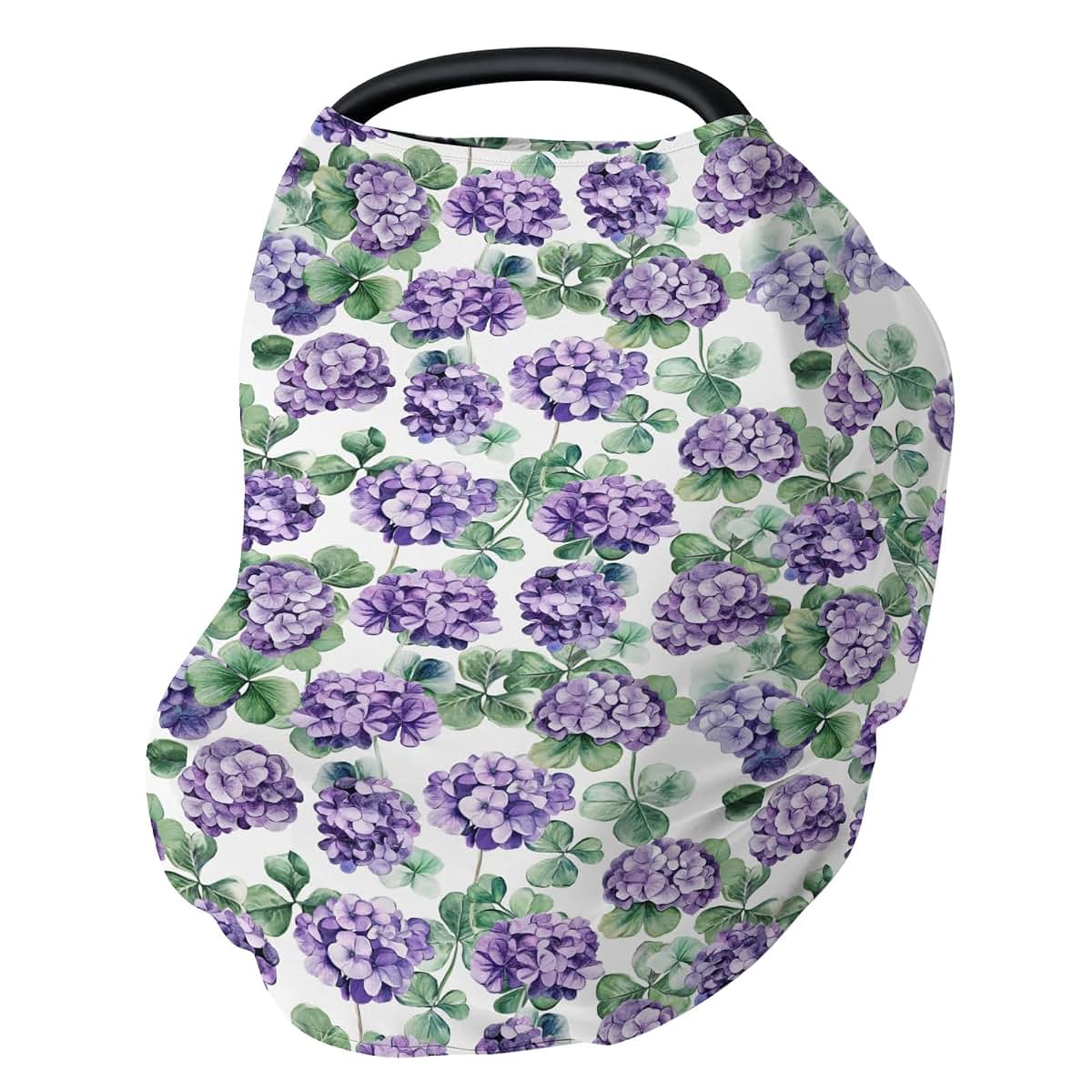 Purple Wildflowers Watercolor Car Seat Cover for Baby Stroller Canopy