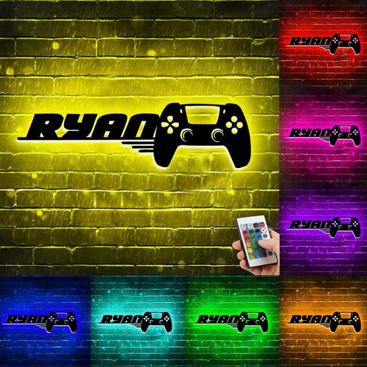 Moakcey Personalized Gamepad LED Neon Sign With Remote Control