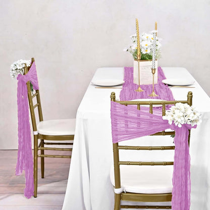 MDS Pack of 50 Cheesecloth Chair Sashes Lavender (photo 2)