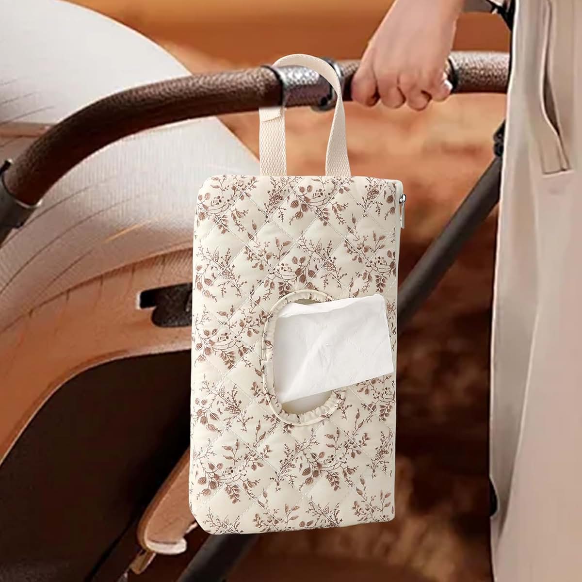 Portable Travel Wipes Case & Stroller Storage Bag 20x10cm Waterproof Organizer