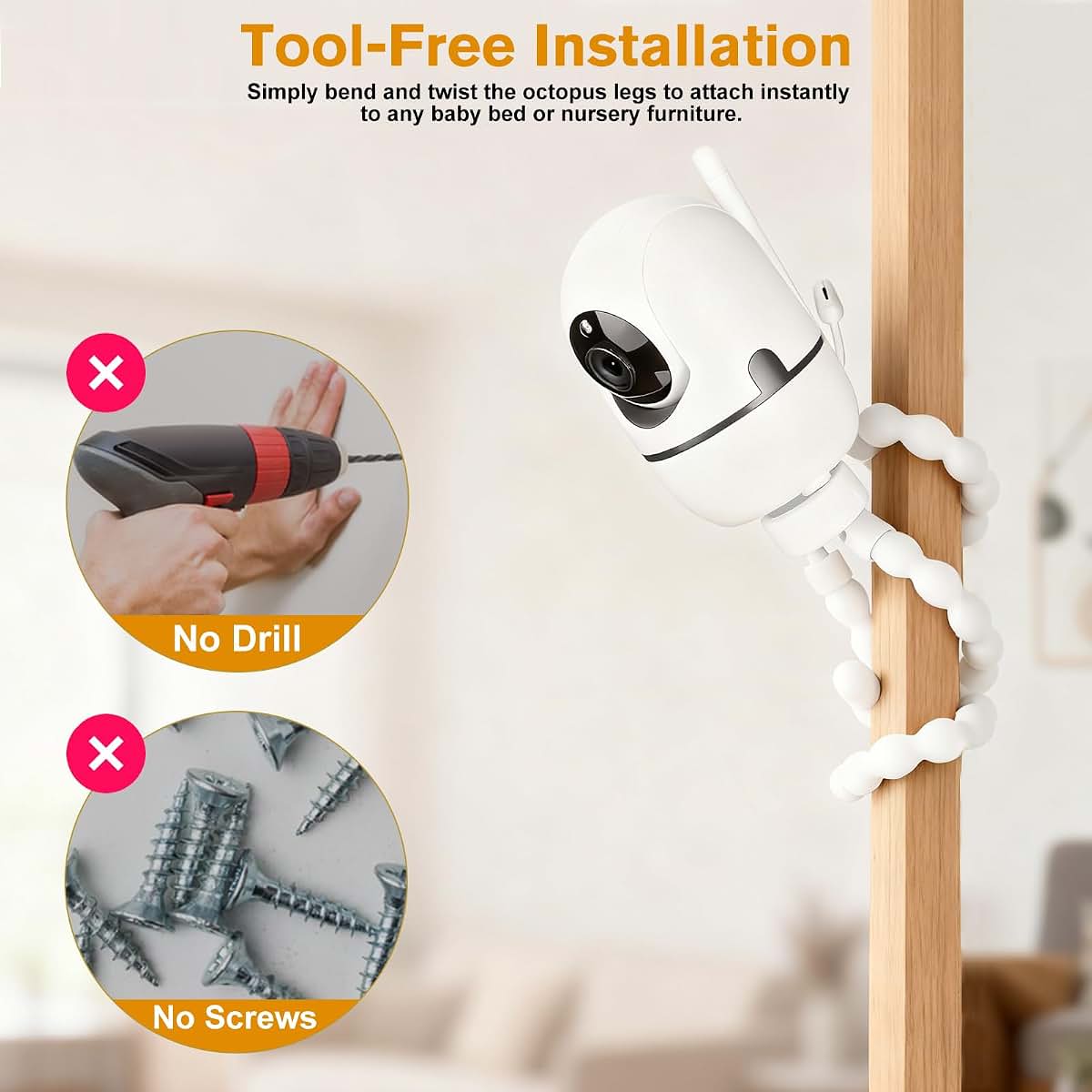 Wochel US Flexible Baby Monitor Mount for HelloBaby