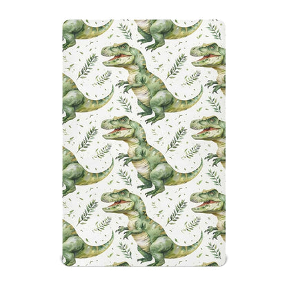 Trex Watercolor Pattern Fitted Crib Sheet, 52 x 28 Inch, Standard Crib and Toddler