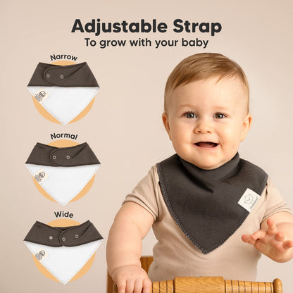 KeaBabies Organic Baby Bandana Bibs 8-Pack
