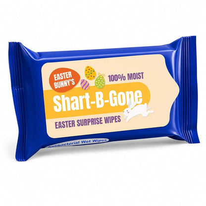 Gears Out Easter Bunny Shart-B-Gone Moist Wipes, 15 Count
