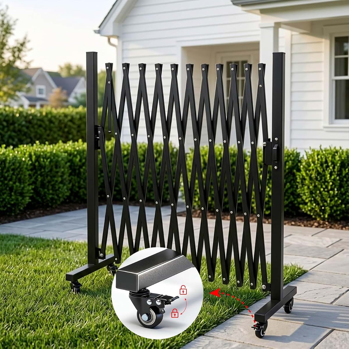 Ztthh Expandable Fence, 11.5ft Portable Folding Barricade Gate (photo 3)