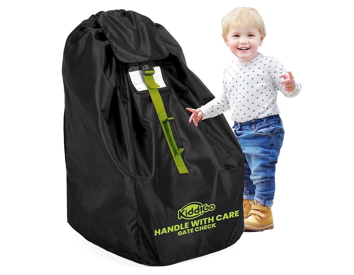 Kiddi Go Car Seat Travel Bag For Airplane Black And Green