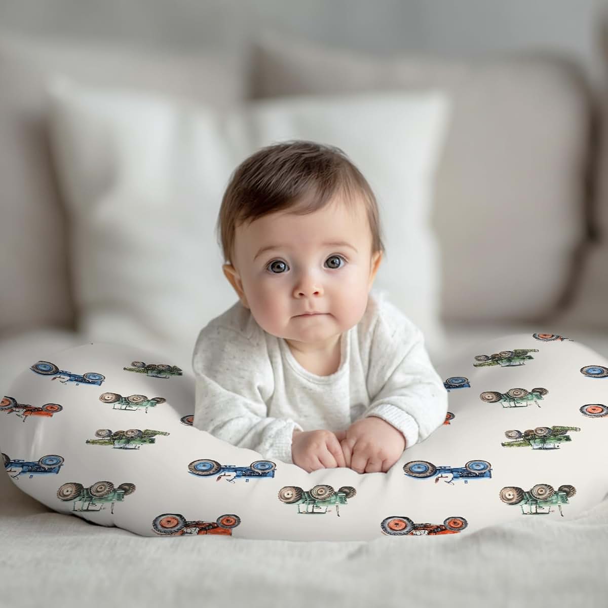 Wicbfdfv Vintage Tractor Nursing Pillow Cover