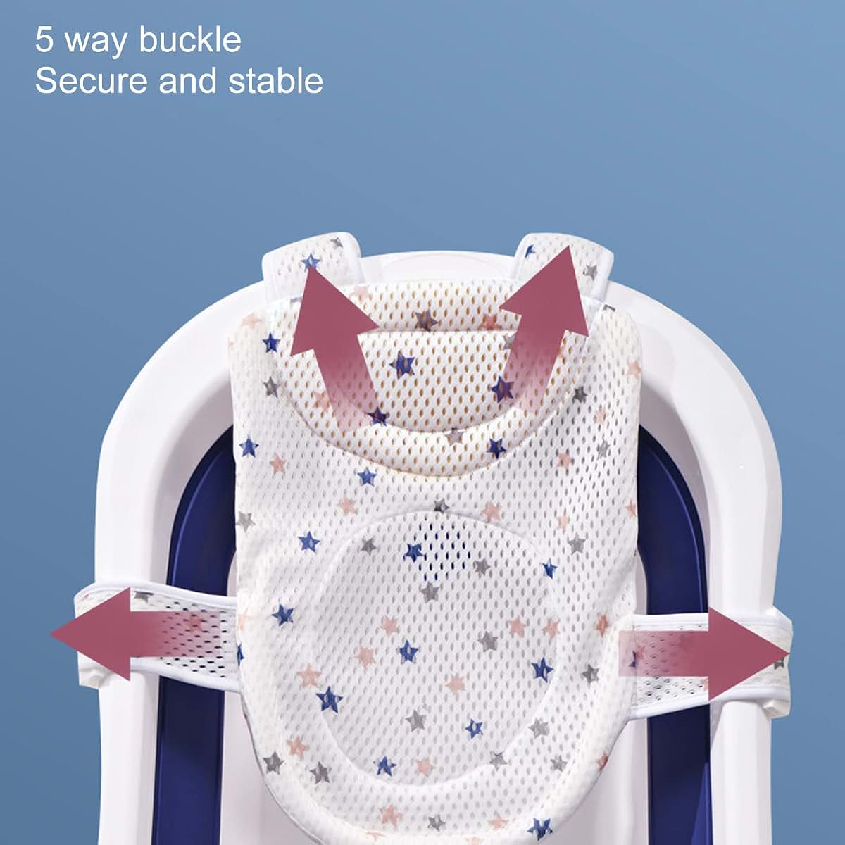 Poenvfpo Bath Seat Support Net With Soft Sponge Pillow For Infants (photo 4)