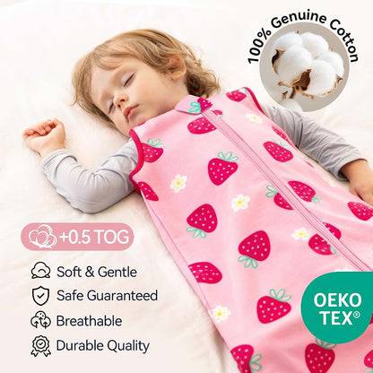 WarmWrap Baby Sleep Sack Set (6-12 Months) | 100% Cotton, 3 Pack