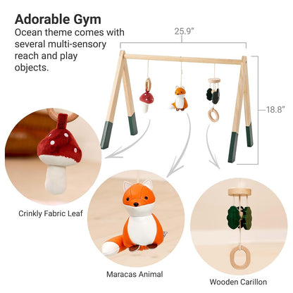 Little Big Friends Wooden Baby Activity Gym – Montessori Play Gym for Babies | Encourages Motor Skills & Sensory (photo 4)
