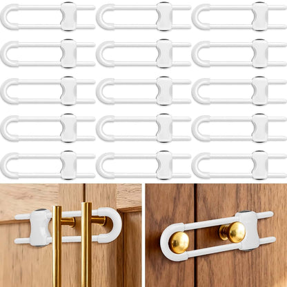 Modacraft 15 Pcs Sliding Cabinet Latches U Shaped No Drill