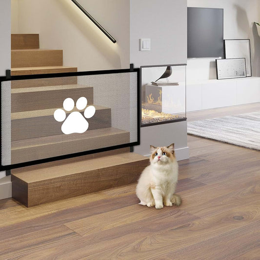 Lovskoo Flexible Indoor Pet Gate for Stairs and Doorways in Black