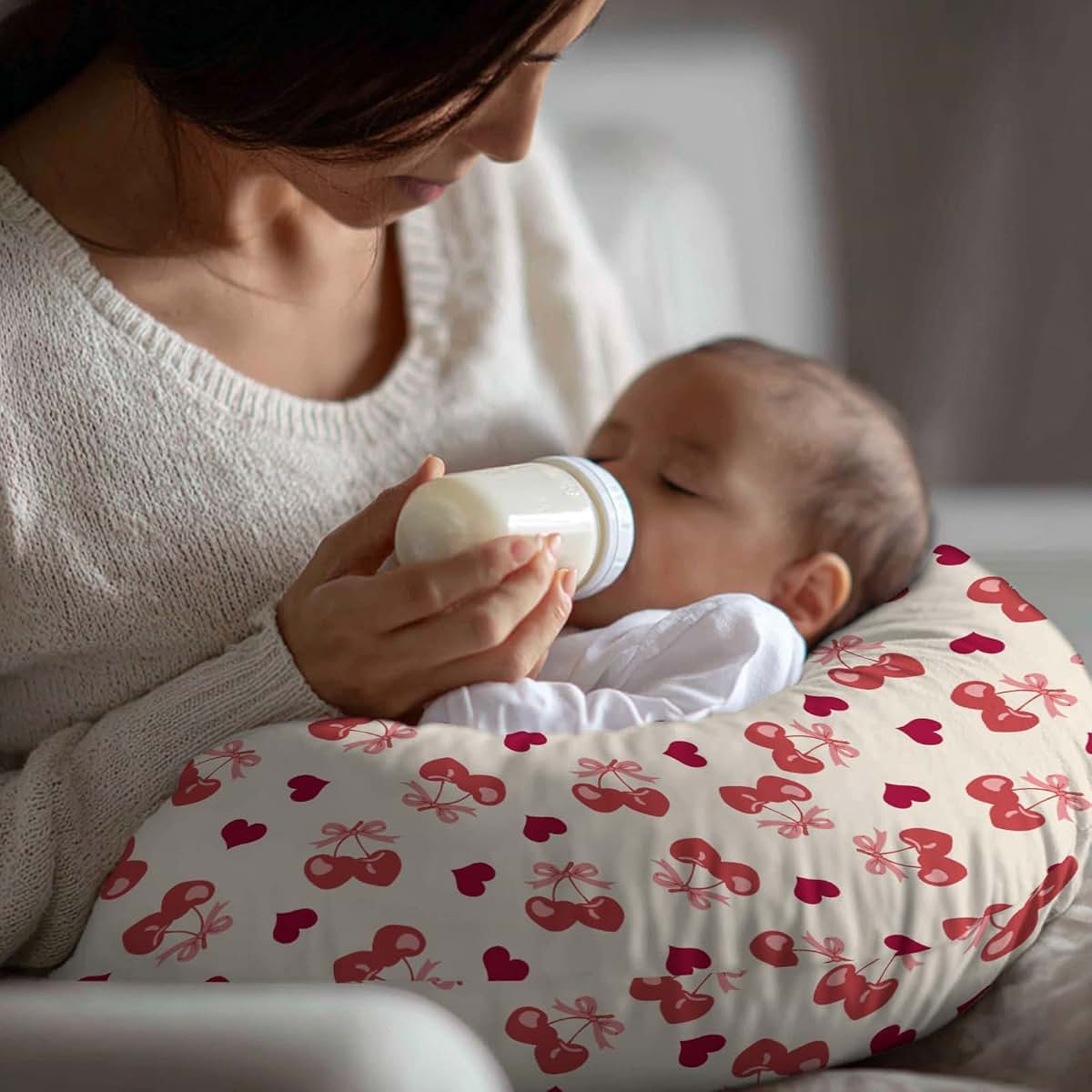 Cstdyfrv Valentine Cherry Nursing Pillow Cover 22x18 Inch (photo 3)