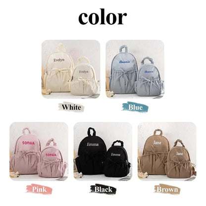 Zhongzhi Custom Cute Toddler Backpack with Bow Personalized Ballet Dance Backpack With Name for Dance Class Gifts For (photo 3)