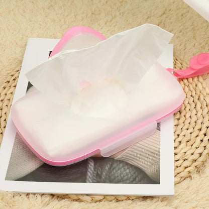 BabyOneStop 2-Pack Wet Wipes Dispenser Box with Handle and Sealing Lid