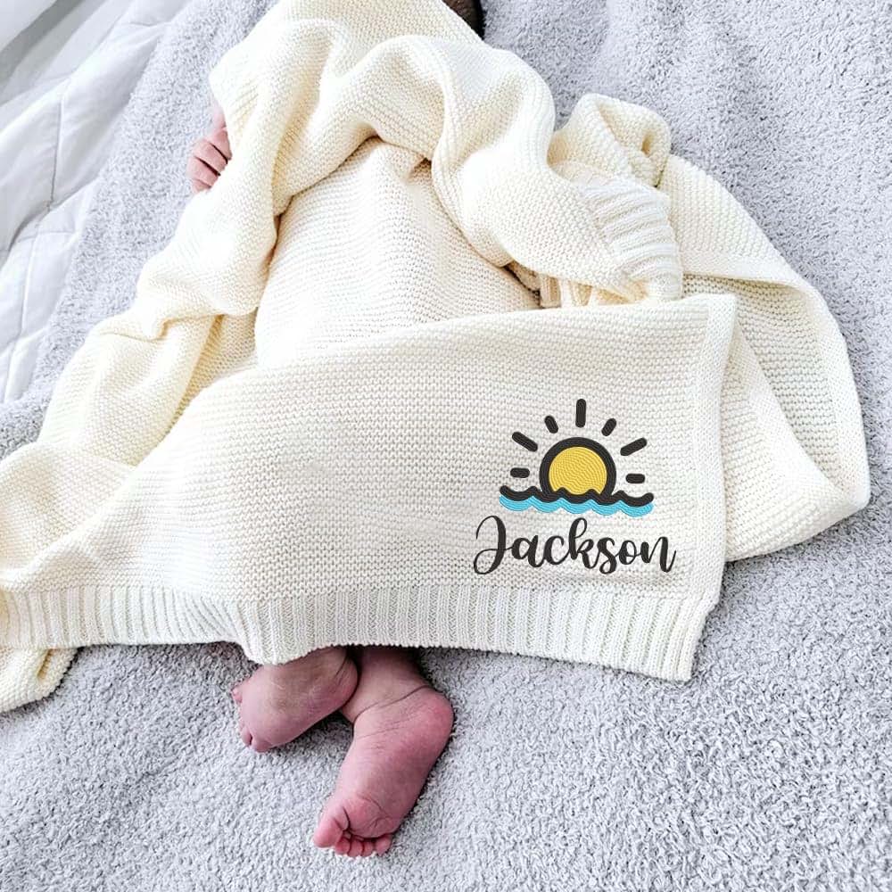 Noni Personalized Baby Blanket with Name for Boys Girls, Baby Blanket, Custom Baby Blankets with Name, Embroidered Baby (photo 4)