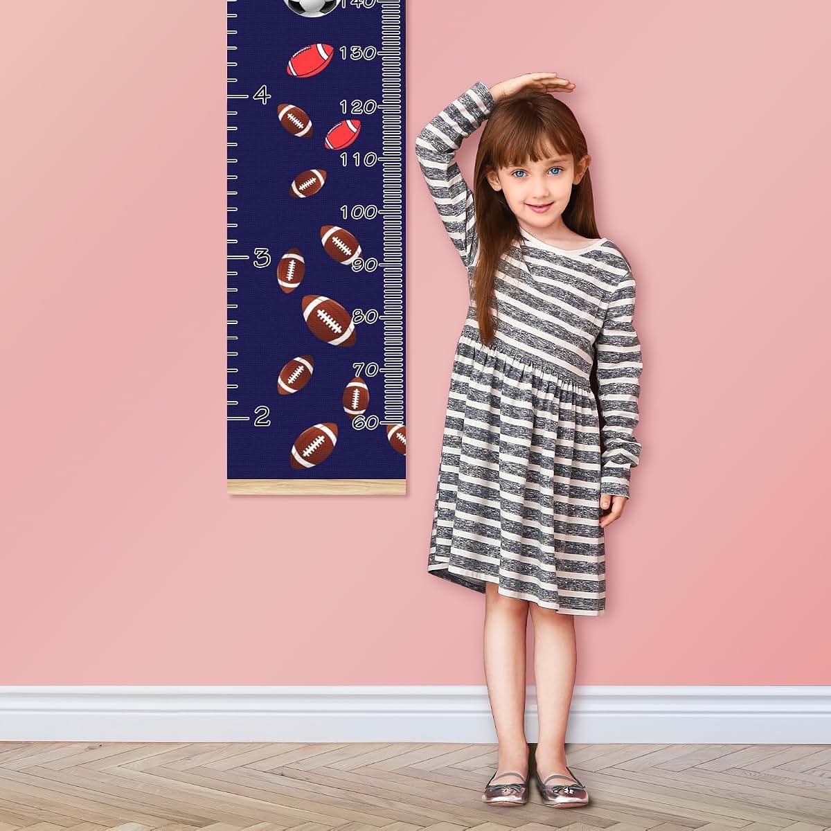 BabyOneStop Personalized Name Soccer Growth Chart Ruler for Girls