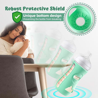 Lotbill Silicone Bottle Sleeve for Avent Natural Glass Bottles 8 Oz