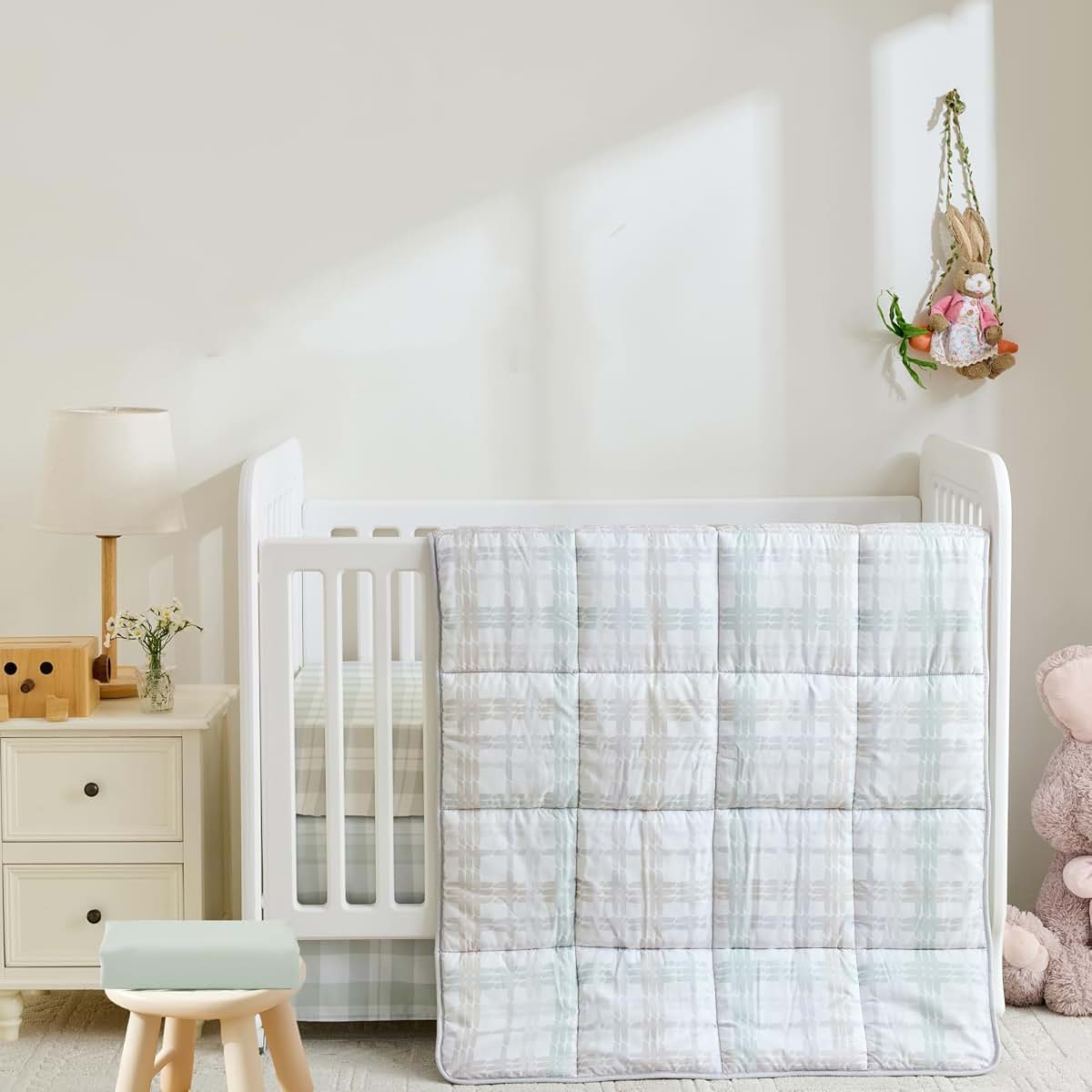 Sweet Home Collection 4-Piece Crib Bedding Set Plaid