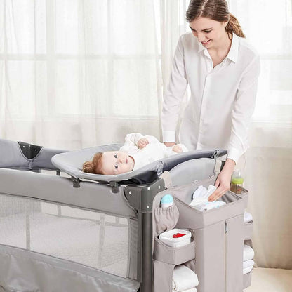 Diaper Organizer For Cribs And Changing Table With Adjustable Straps