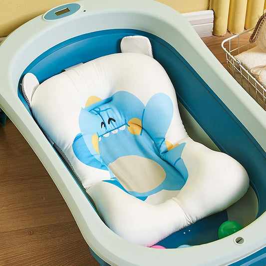 Alvinlite Soft Bath Mat & Cushion for Infants - Comfort Cushion Baby Bathtub Pad (Blue)