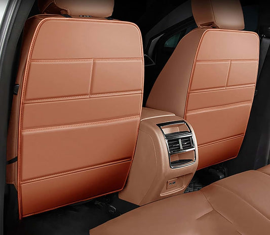 PYJCFHXGN 2 Pcs Car Seat Back Anti Kick Pad for Jeep Grand Cherokee, Orange