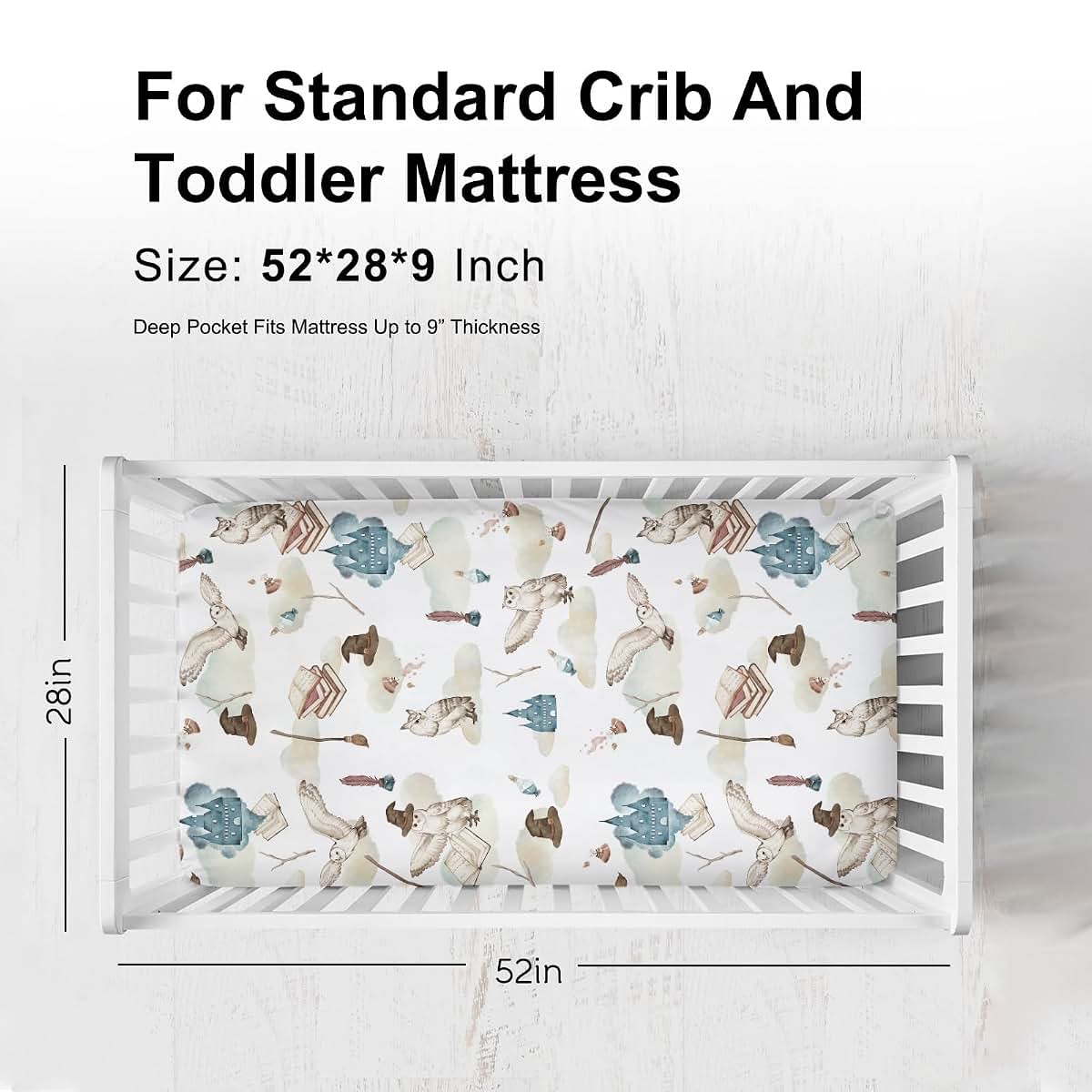 Kastlee Watercolor Owl Crib Sheet