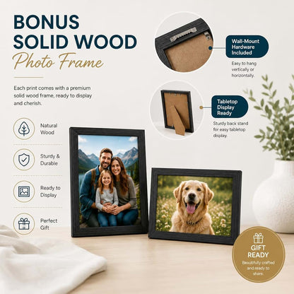 IndiPRO Custom Photo Print with Solid Wood Frame & Gift Box, Personalized Framed Picture Gift, Premium Archival Print (photo 4)