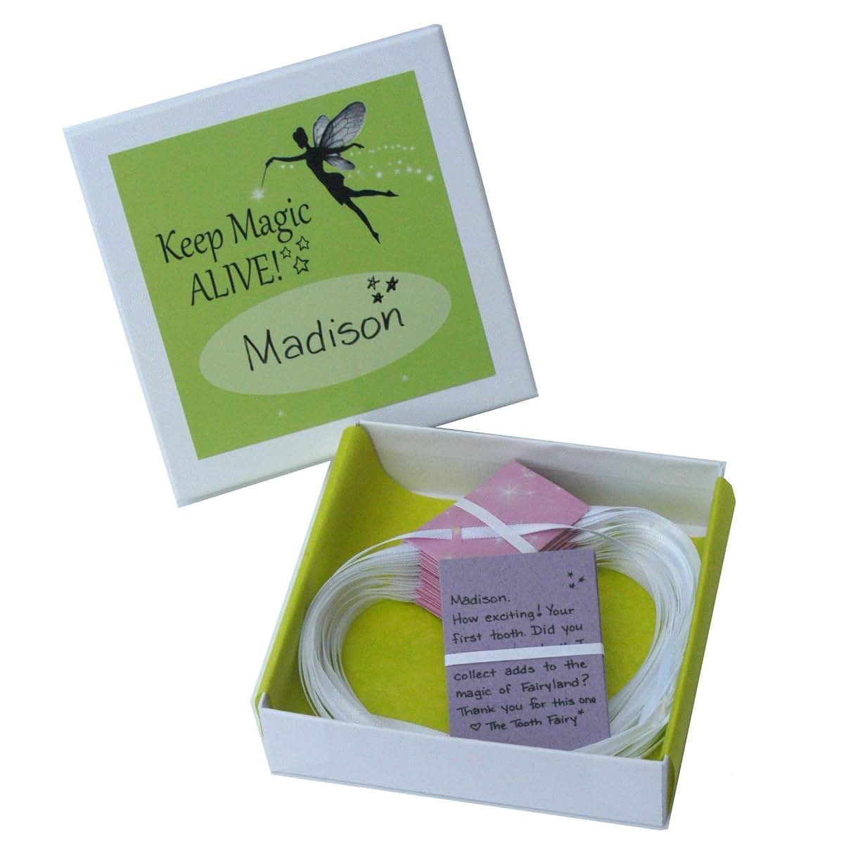 Keep Magic Alive 36 Handwritten, Personalized, Tooth Fairy Letters with 24 Classic Pink Envelopes